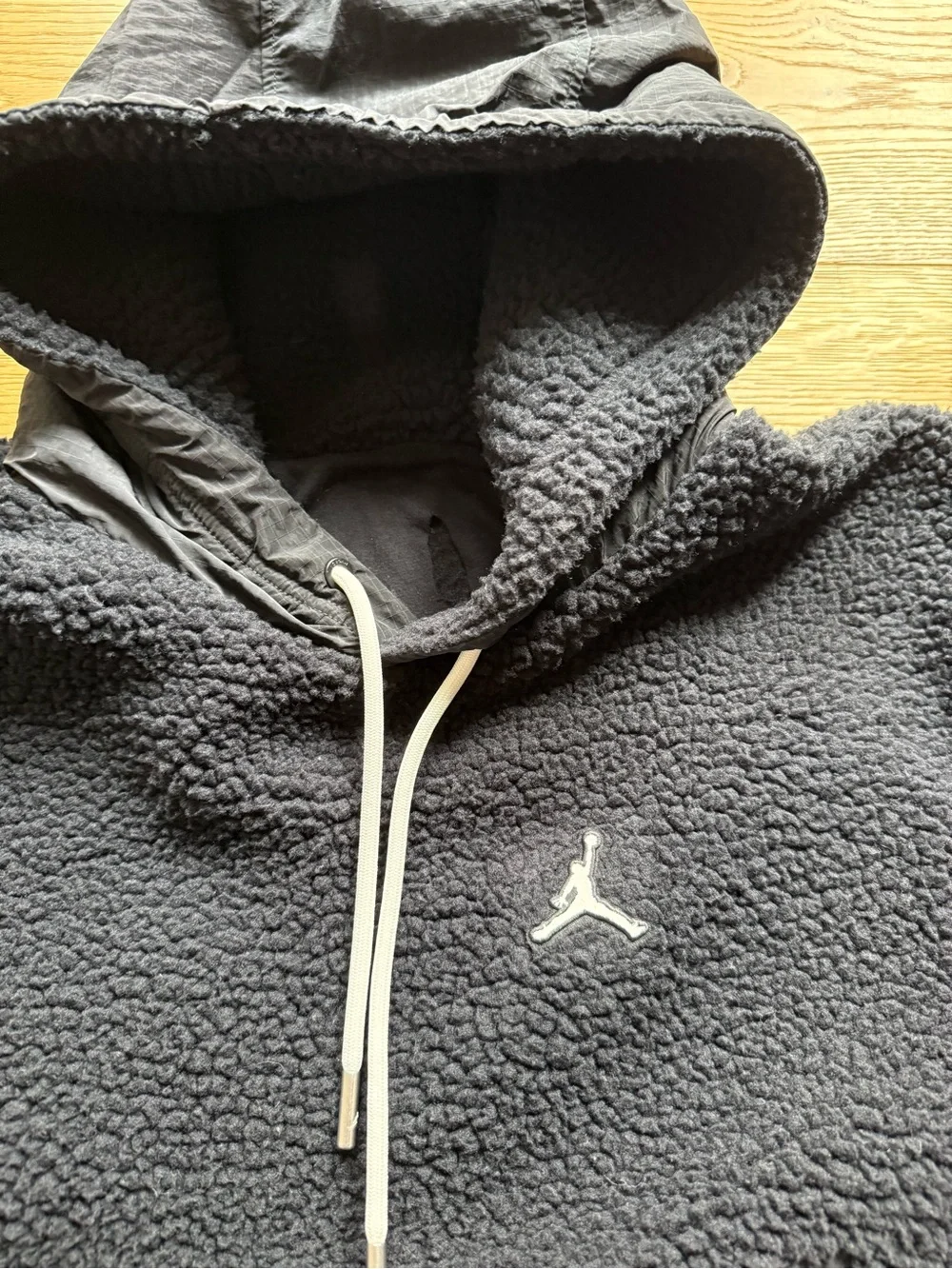 Men's Jordan Black Sherpa Hooded Pullover Sweater XS